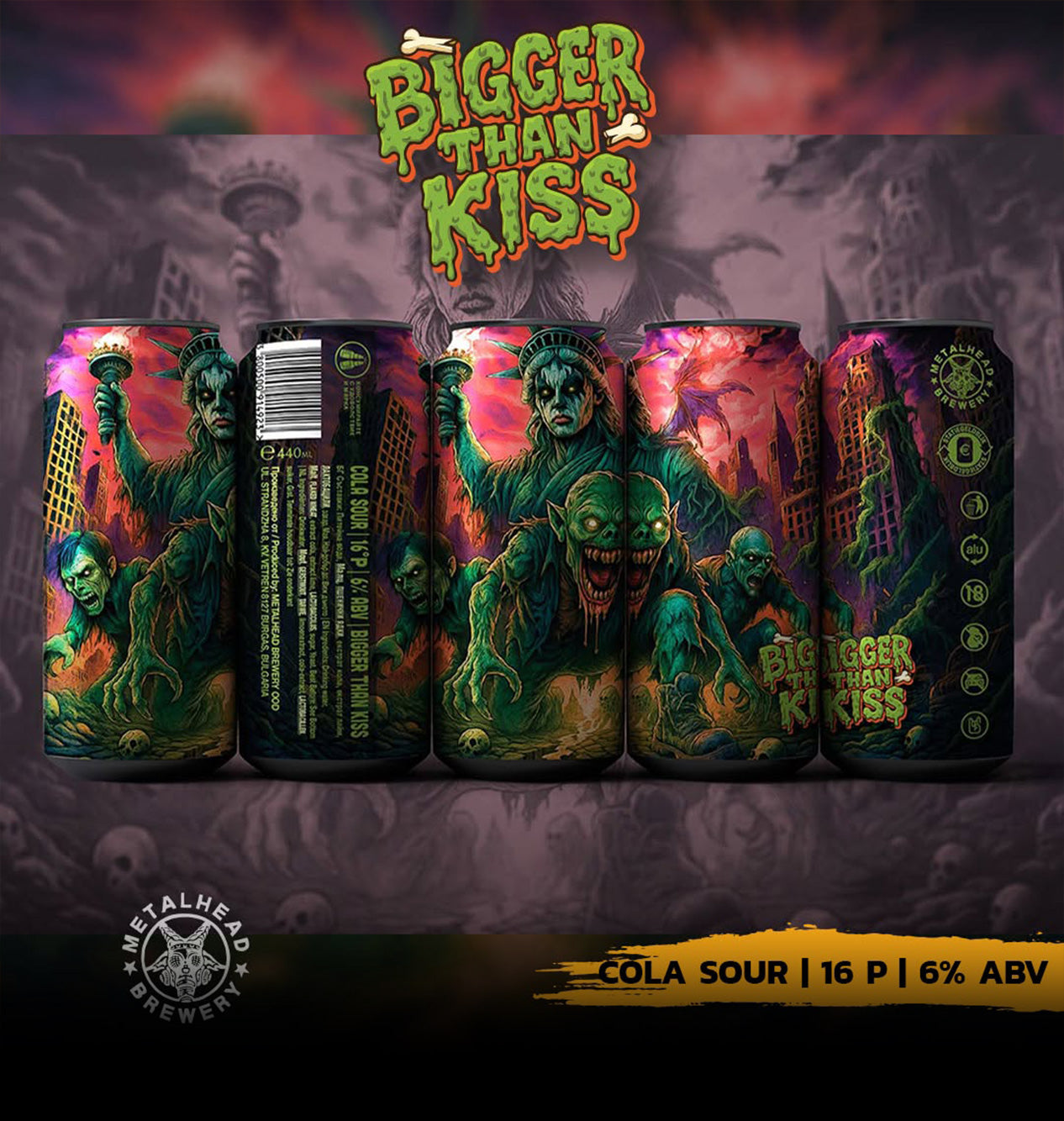 Bigger Than Kiss Cola Sour 6% 440 ml. Can